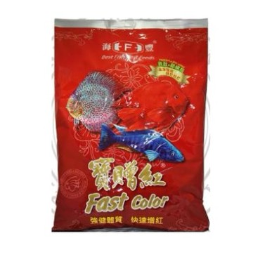{台中水族}海豐 寶贈紅 慈鯛 中大型魚增艷飼料 小粒 1KG/袋x2包 快速增豔