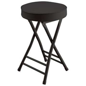 群馬摺疊圓椅-黑色