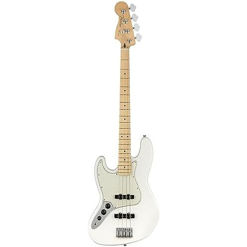 フェンダーPlayer Jazz Bass Left-Handed Electric Guitar Polar White Bundle with