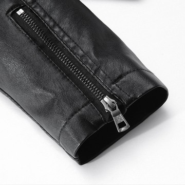 【HOT 本舖】男装8602#男式皮衣春秋新款百搭青年帥氣PU皮夾克韓版修身款立領皮上衣外套