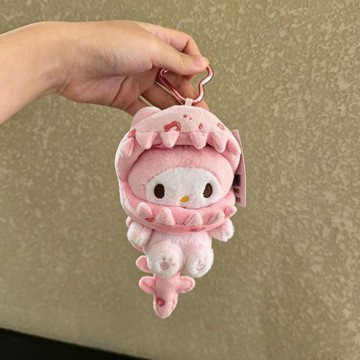臺灣出貨💥正版美樂蒂KT玉桂狗恐龍骨架毛絨包掛件鑰匙扣卡通玩偶公仔送禮物