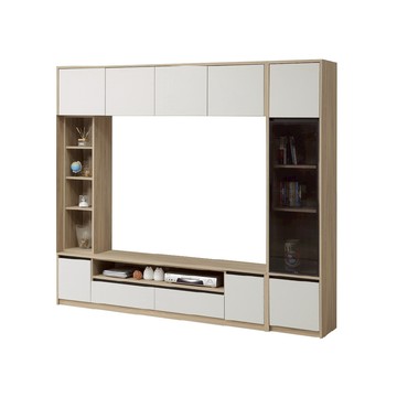 ASSARI-若玫7.3尺高低櫃/電視櫃全組(寬220x深40x高199cm)