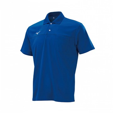 MIZUNO 美津濃 上衣 男款 短袖上衣 運動 POLO衫 藍 32TABA0122