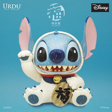 URDU 迪士尼 福部屋幸運系列 招財貓 史迪奇 (45cm)