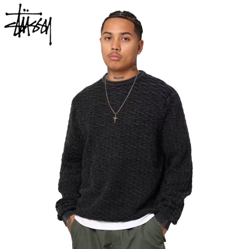 Stussy スウェット ステューシー ニット クルーネック Strand Knit