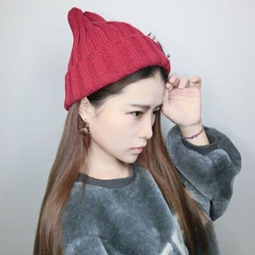 毛帽針織毛線帽-韓版個性潮流加厚保暖女帽子8色73ie28【獨家進口】【米蘭精品】