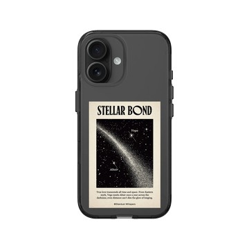 iPhone 16 Clear (相機按鈕) 酷墨灰 - Valentine's Day Collection - 織女星與牛郎星：穿越時空的抱擁