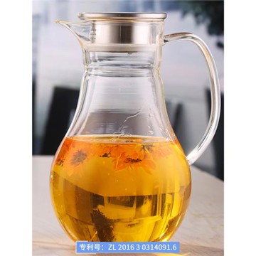 家用涼水壺玻璃耐熱高溫涼白開水杯扎壺防爆大容量透明水瓶冷水壺