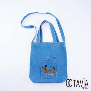 OCTAVIA 8  -  蠟腸狗狗 A4帆布手提包 肩背包 斜背包 - 二色可選