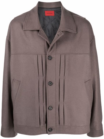 A BETTER MISTAKE - Shield shirt jacket - unisex - Polyamide/Polyester/Viscose/Virgin Wool - 2 - Brown