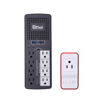 Aplus 【1+1組合】三段式穩壓器(PlusShield 2-800N)+防雷擊電壓保護器(PlusGuard 5-15A)