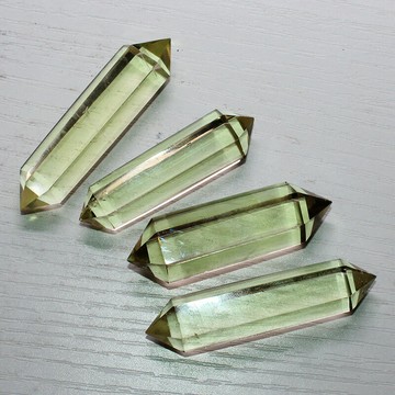 【優選百貨】天然黃水晶柱擺件能量療愈石頭雙尖六棱柱家居風水桌面飾品物戒指 銀飾 首飾 項鏈