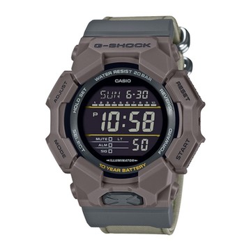 CASIO卡西歐 G-SHOCK 十年電力 大地棕 強韌布質錶帶 數位顯示 GD-010CE-5_mm