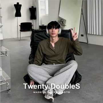 【20ss_select】韓國 素面百搭排釦亨利領長T 薄長袖 寬版 男生長袖 女生長袖 大學T 亨利領大學T 長T