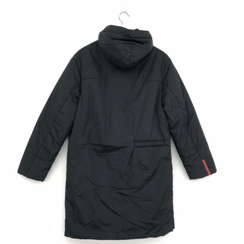 美品 プラダ スポーツ PRADA SPORT コート トレンチコート 中綿入り ナイロン アウター レディース 36(S相当) ブラック |  フリマアプリ ラクマ