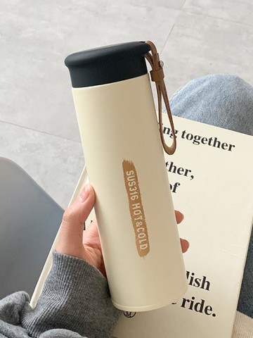 保溫水杯子男女士高顏值學生簡約ins原宿風316不銹鋼精致高級便攜【摩可美家】