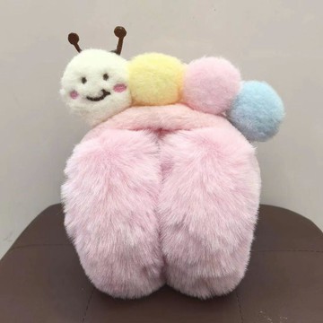 嚴選好物💖冬季新款百搭卡通少女搞怪毛毛蟲耳罩可愛防風護耳防寒耳罩保暖 加厚柔軟耳罩護耳朵套 冬季防寒防風護耳套 耳包耳