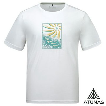【ATUNAS 歐都納】男款ATUNAS-TEX短袖T恤A2TS2612M白/透氣/快乾排汗/夏日百搭