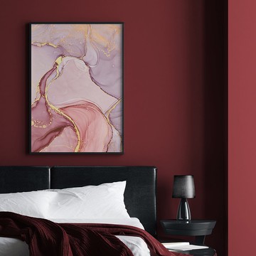 抽象畫•蘊涵IV-質感粉紅酒精畫/玄關抽象掛畫/臥室佈置/新年裝飾