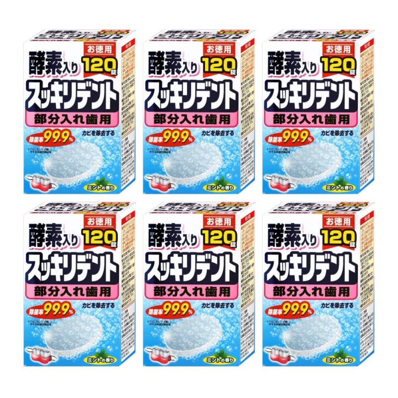 市場 ライオンケミカル 120錠 入れ歯洗浄剤 スッキリデント