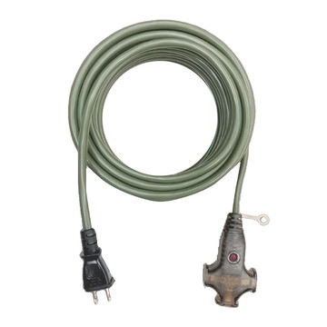 D-POWER 動力延長線 2P三插座附燈 軍綠色  15m  1個