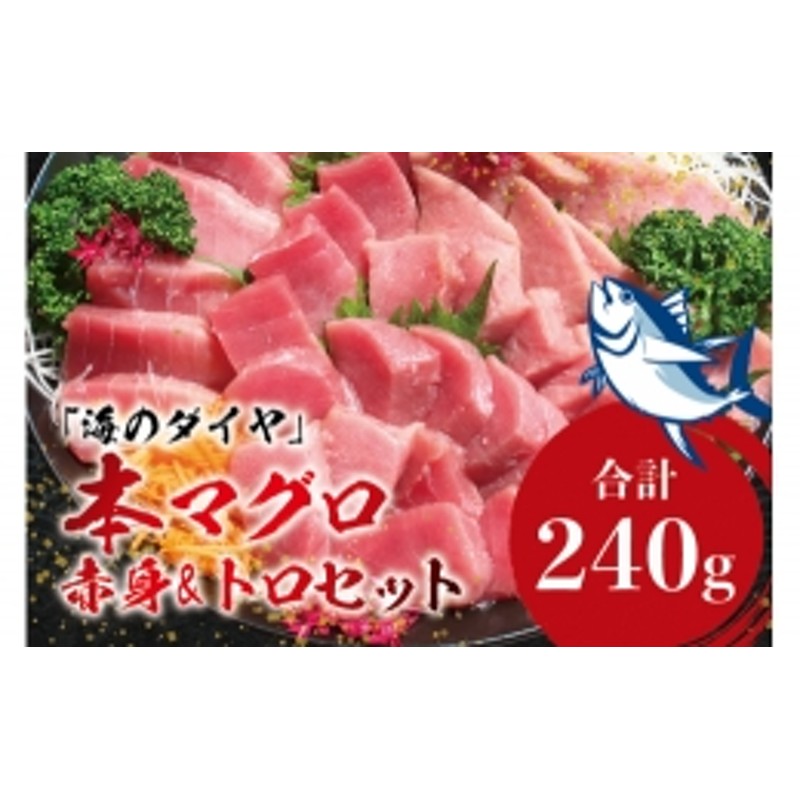 刺身　クロマグロ　赤身　冷凍　鮪　本鮪　中とろ　240g　本マグロ（養殖）トロ＆赤身セット　まぐろ　／　LINEショッピング