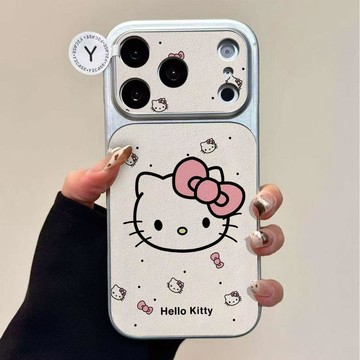 新款適用蘋果17PROMAX手機殼16/iPhone15PRO凱蒂貓頭像14Plus皮紋