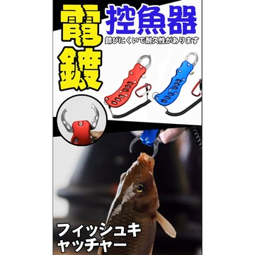 【世界釣具】豐收 不鏽鋼電鍍控魚器 電鍍控魚器 不銹鋼夾魚器 不銹鋼控魚器 魚夾 夾魚器 釣魚 鋼絲失手繩 金屬登山扣