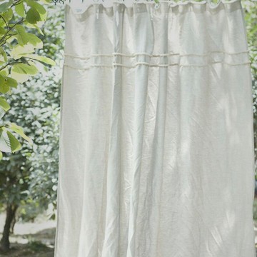 手工麻繩縫制 自然元素 返璞歸真布藝 中式日式書房 亞麻窗簾定制