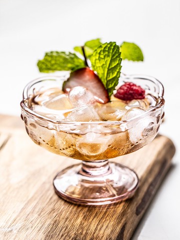 朵頤萊森北歐桃心冰淇淋碗燕窩碗甜品碗家用高腳杯甜品杯玻璃杯1入