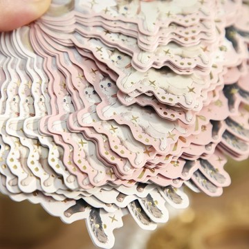 🎀免運臺灣有貨🎀喵比烏斯環系列 三享裝浮雕燙金便籤韓系貓咪主題異形便籤🎀可開票
