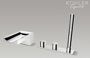 【麗室衛浴】美國 KOHLER Beitou 四件式浴缸龍頭 / 浴缸上龍頭 K-99874T-B9-CP