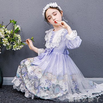 女童洛麗塔連衣裙春秋lolita兒童日常洋裝公主裙小女孩蘿莉塔裙子 免運開發票