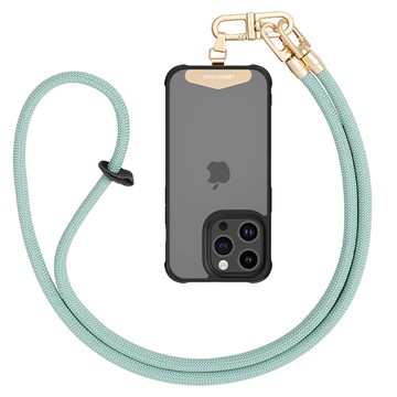 LEEU DESIGN 手機掛帶吊繩 斜掛款 附金屬夾片  蒂芙尼藍  1個