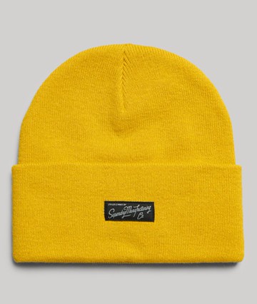 Superdry Women's Women's Essential Logo Beanie Yellow / Golden Glow - Size: 1SIZE