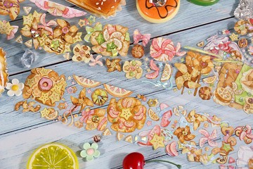 甜點風車 PET 紙膠帶 貝殼光 10米卷 2米卷