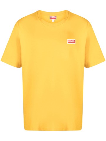 Kenzo - logo-patch cotton T-shirt - men - Cotton/Viscose - L - Yellow