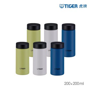 TIGER虎牌 買1送1_超輕量旋蓋雙層不鏽鋼保溫杯200ml(MMP-W020+MMP-W020)