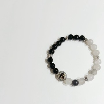 中性搭配  避邪紓壓 胎毛水晶手鍊