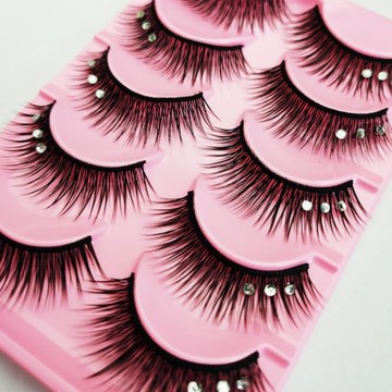 假睫毛舞臺妝專用兒童舞臺演出假睫毛自粘可重復使用自然仿真睫毛【摩可美家】