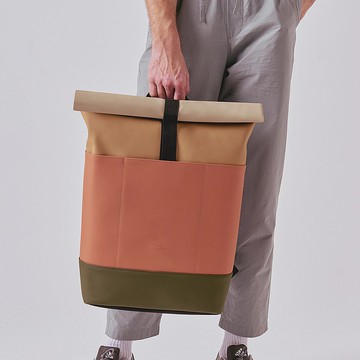 Hajo Medium Lotus系列後背包M (扁桃棕+銹褐色)