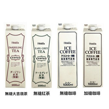 【江戶物語】HOMER  咖啡/紅茶 1000ml 無糖 加糖  珈琲專門店用 紅茶專門店用 日本必買 日本原裝