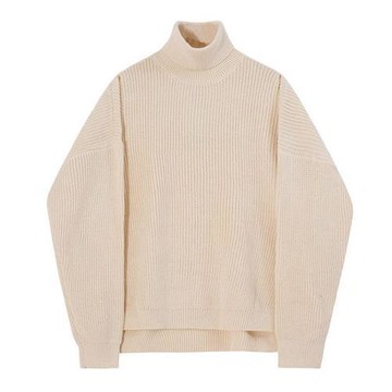 【巴黎精品】針織衫長袖T恤-純色高領加厚保暖男上衣2色a1io51