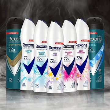 【Rexona 蕊娜】制汗爽身噴霧135ml｜72小時長效制汗 動能感應科技 越動越香 知名品牌 DS021542