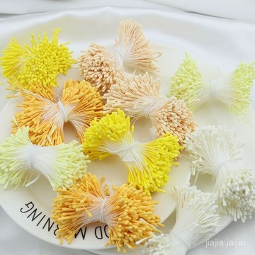 🦋夏日推薦🦋飾品配件DIY纏花花芯扭扭棒花芯材料石膏髮簪花心花蘂花芯仿真 6P7N