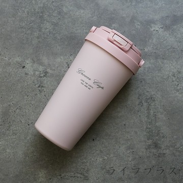 GREEN CUP 芊杯304不鏽鋼陶瓷手提直吸飲兩用保溫杯-櫻花粉-700ml