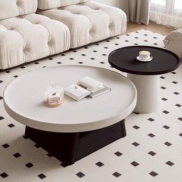 完美主義│簡瀾 極簡雙色造型大小茶几-90公分【S0076】