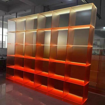 【高透帶燈】亞克力展櫃 展示架 收納架 手辦櫃 陳列架 多層漸變設計 內置LED燈帶 直播間展示 潮玩模型收納