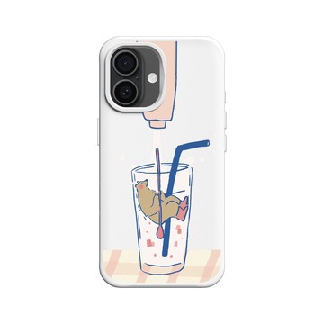 iPhone 16 SolidX 白 - 咻咻熊 XiuXiubear - 很熱的熊