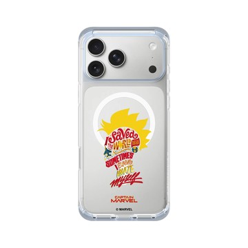 iPhone 17 Pro Max ClearX (MagSafe 兼容) 冰透藍 - 迪士尼-漫威 Marvel - 驚奇隊長-文字設計